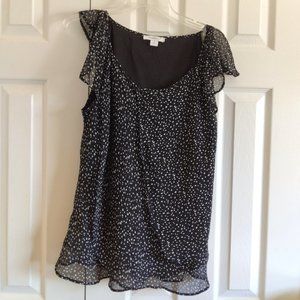 Womens Dress Barn Black & White Top Large